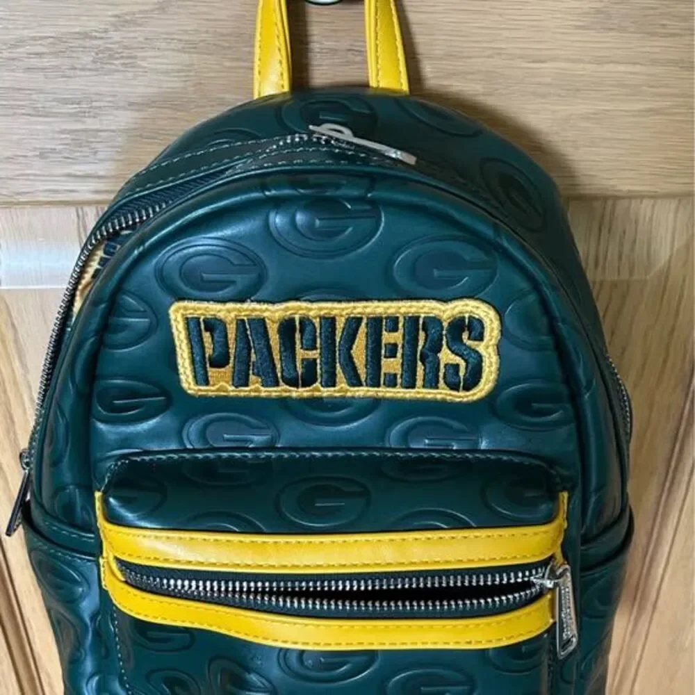 Loungefly NFL Green Bay Packers Logo Mini Backpack Handbag Tote